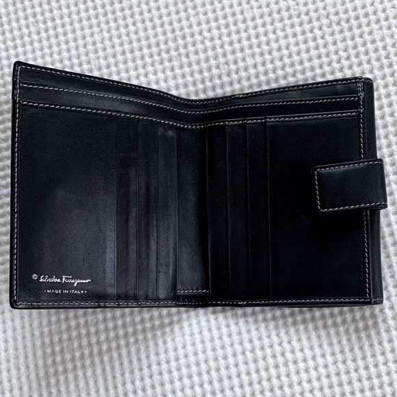 Salvatore Ferragamo Black Leather Wallet with Buckle - Picture 3 of 3